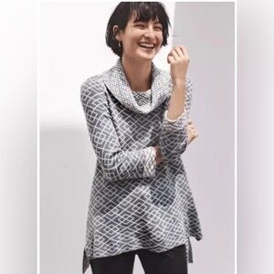 Moth Anthropologie Galena Pullover Cowl Neck Sweater Gray Alpaca blend SzS (#5)